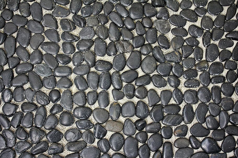 pebble, black, stone, rock, texture, backgrounds, full frame HD wallpaper