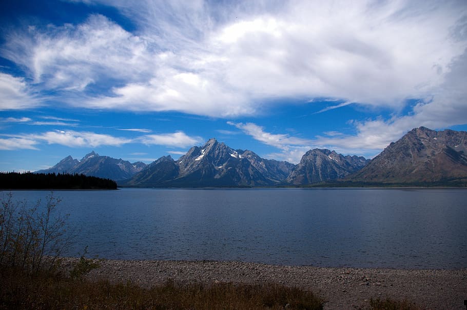 lake jackson, mountains, grand, teton, national, peak, landscape, HD wallpaper