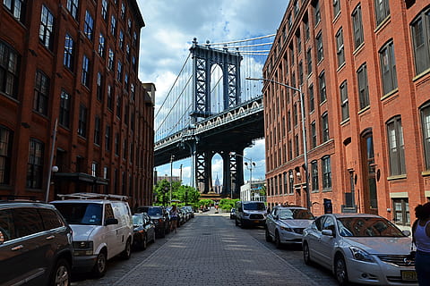 nyc, dumbo, manhattan, bridge, brooklyn, city, urban, east HD wallpaper
