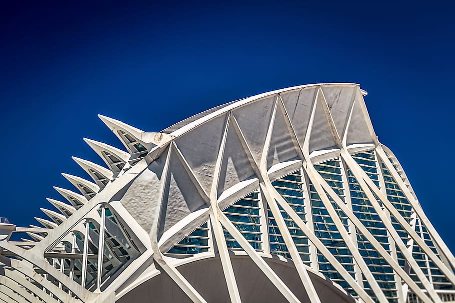 sky, architecture, expression, modern, steel, construction HD wallpaper