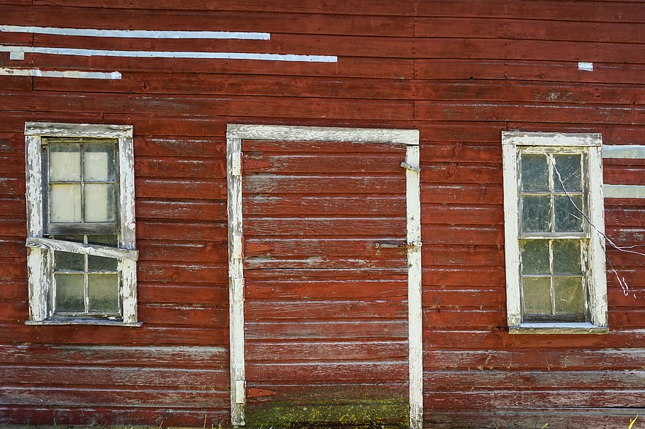 barn, yard, red, old, rustic, antique, outside, outdoors, nature HD wallpaper