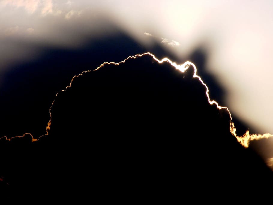 structure, cloud, cloudy, sky, dark, cover, hide, silhouette HD wallpaper