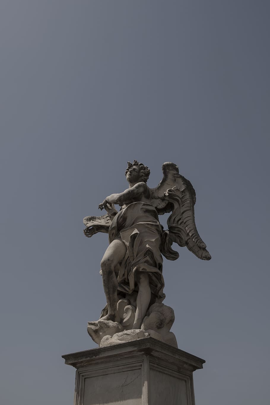 italy, rome, p.za pia/castel s. angelo, blue, sky, dramatic