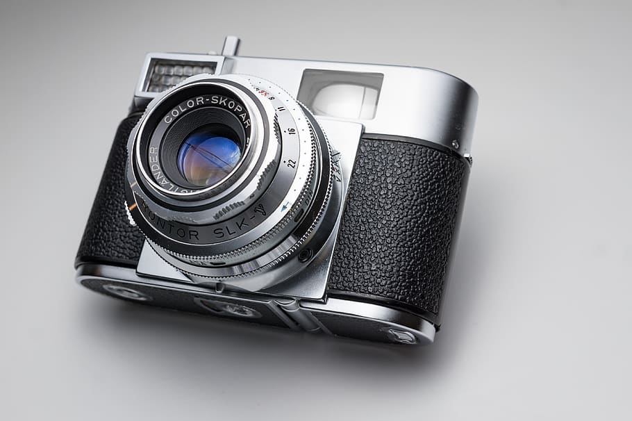 Silver and Black Point-and-shoot Camera, analog camera, Analogue HD wallpaper
