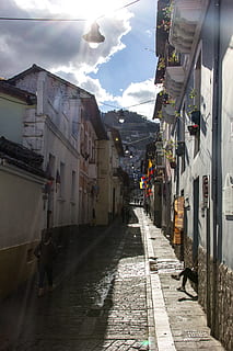 ecuador, quito, building, cobblestone, building exterior, architecture HD wallpaper