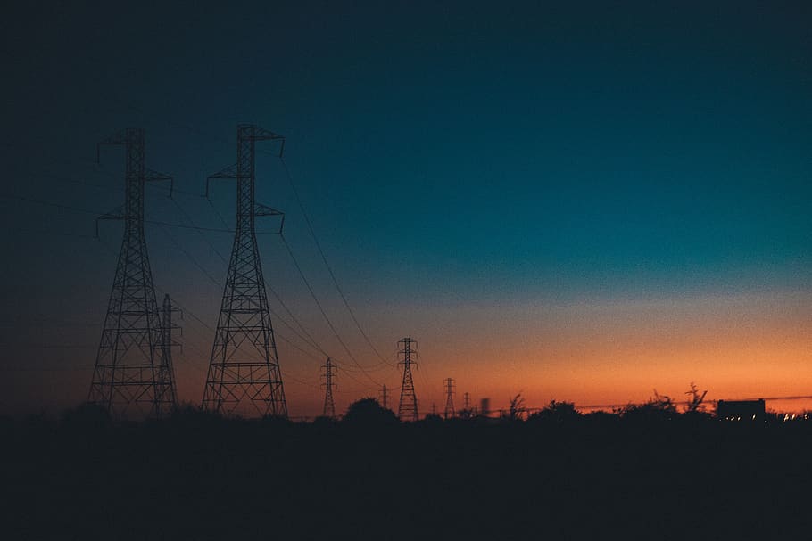 sunset, dusk, sky, night, dark, evening, landscape, nature HD wallpaper