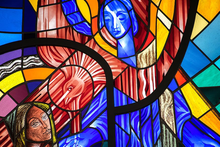 stained glass, multi colored, art and craft, pattern, creativity HD wallpaper