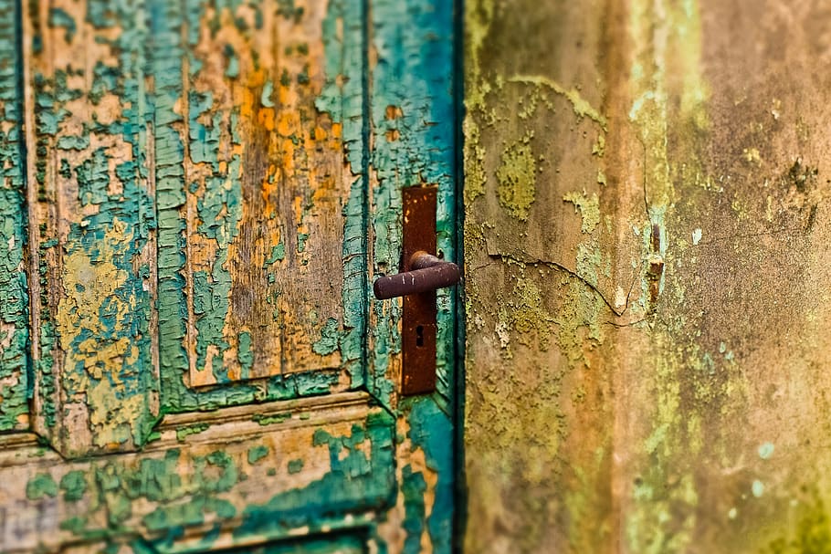 door, flake, old, weathered, wood, input, boards, antique, wooden door HD wallpaper