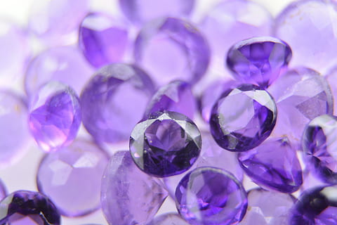 amethyst, gem, gemstone, mineral, violet, purple, bright, transparent HD wallpaper