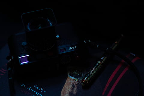 black and gray stereo component, electronics, camera, light, text HD wallpaper