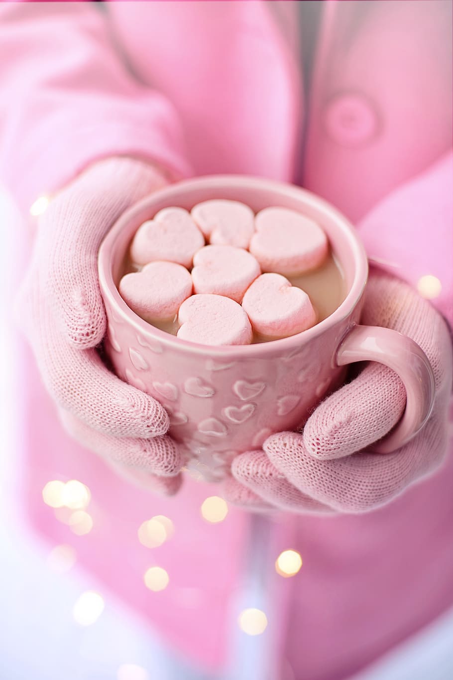 HD wallpaper: valentine's day, hot chocolate, hot cocoa, pink ...