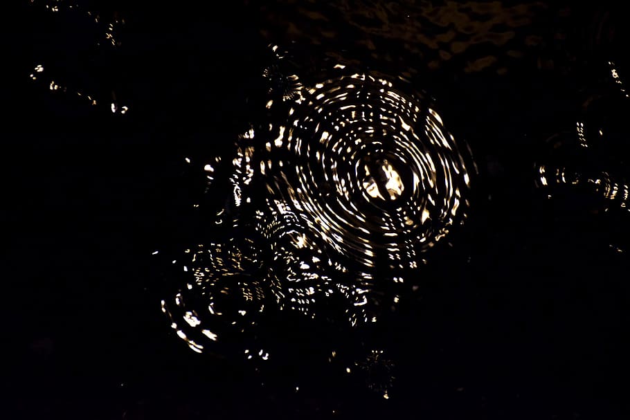 wave, puddle, light, gold, no people, night, water, nature HD wallpaper