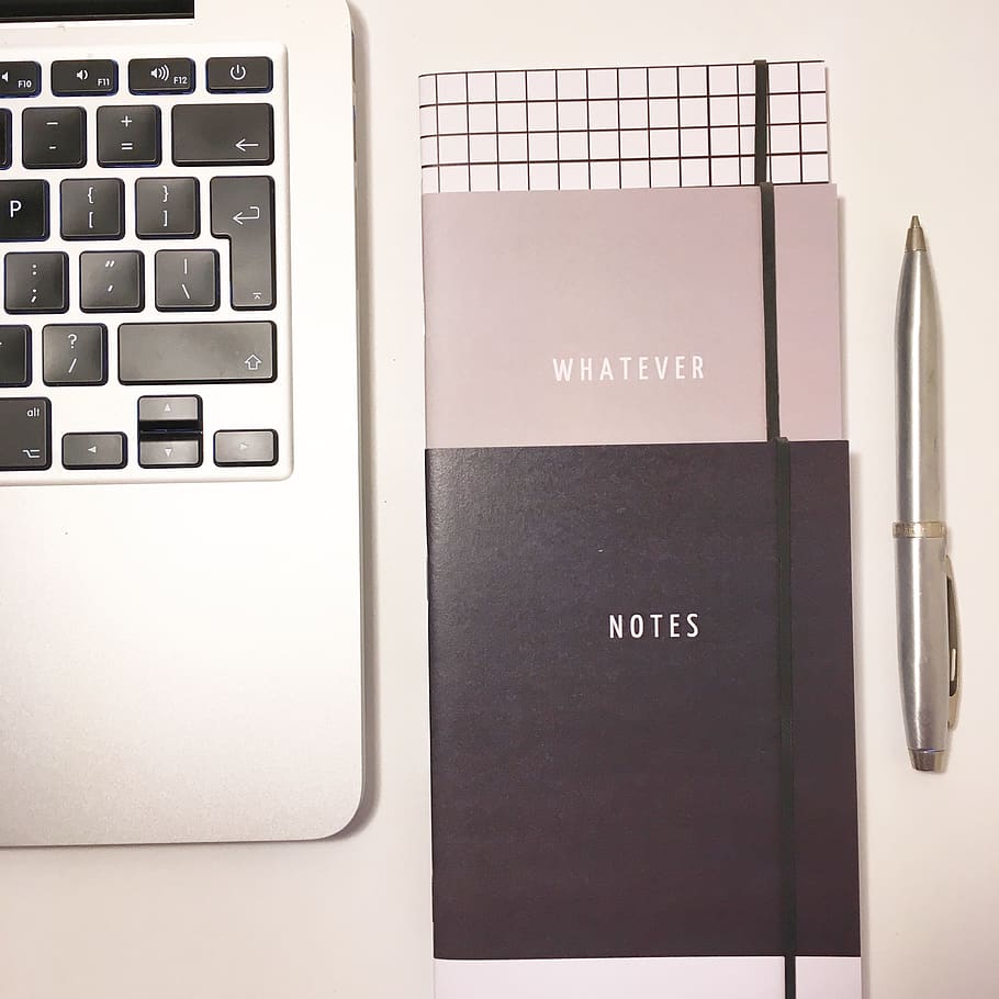 laptop, business, diary, notes, books, notepad, communication HD wallpaper