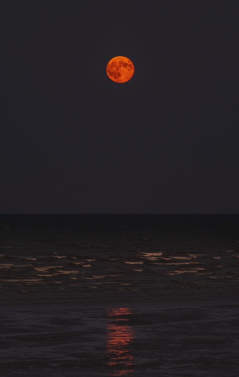 body of water during fullmoon, sky, horizon, ocean, sea, ripple HD wallpaper
