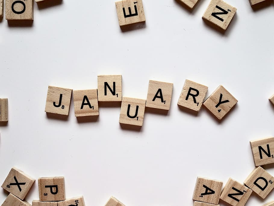 January Scrabble, alphabets, board game, close-up, connection HD wallpaper
