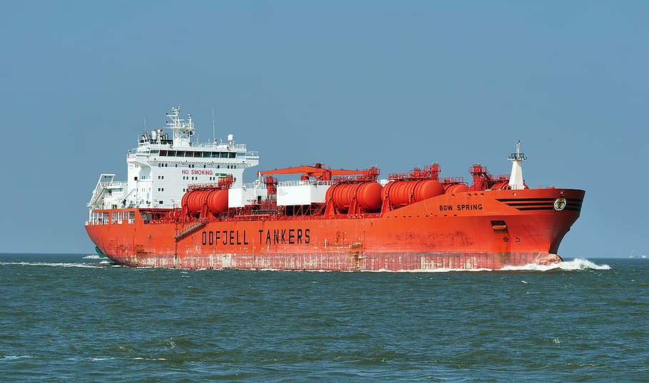 nautical vessel, tanker, north sea, mouth of the elbe river, HD wallpaper