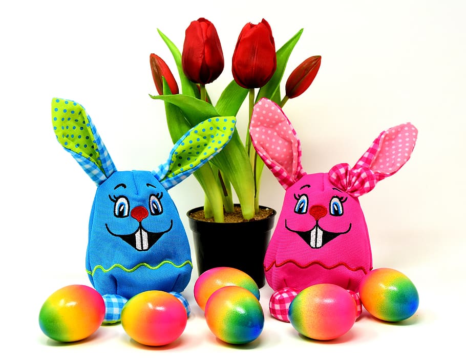 easter, easter bunny, colorful, hare, spring, easter decoration