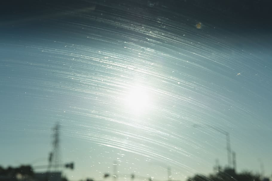 window, streaks, sunlight, powerlines, sky, nature, no people, HD wallpaper