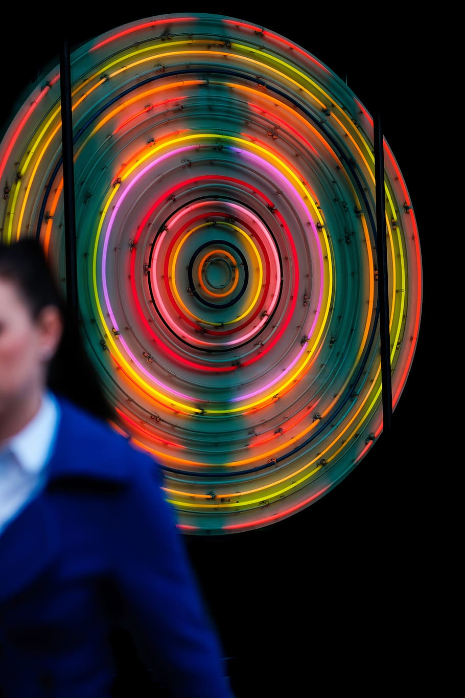 circle, round, colorful, light, blur, people, multi colored HD wallpaper