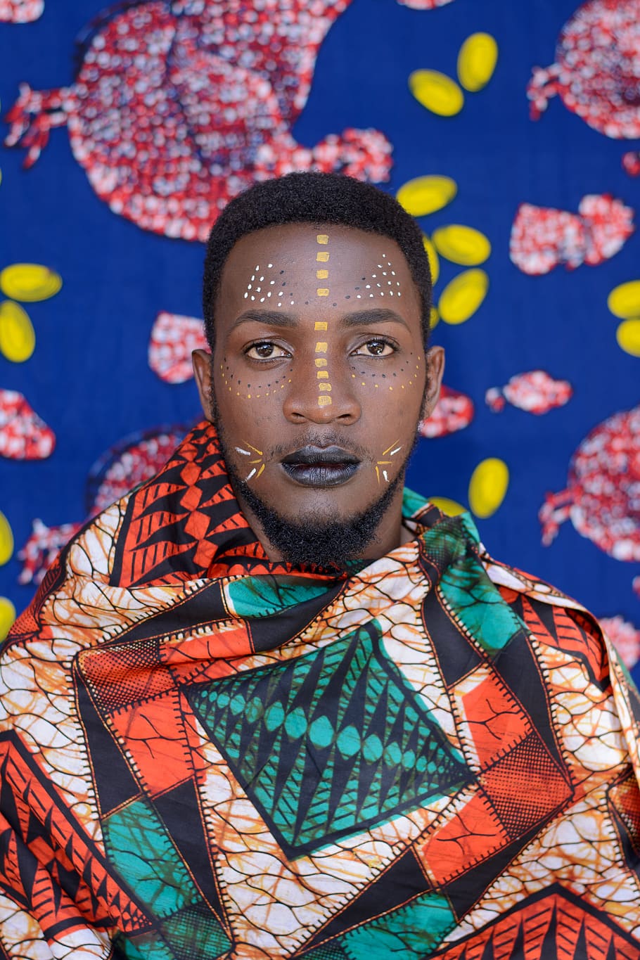 Man Wearing Multicolored Costume, adult, african, art, attire, HD wallpaper