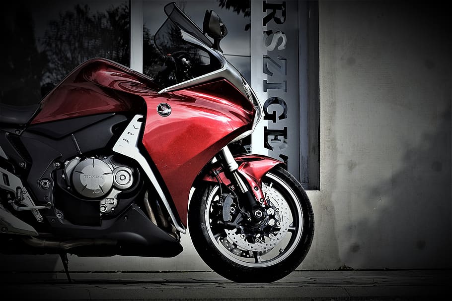 engine, honda, vfr1200, mode of transportation, land vehicle, HD wallpaper