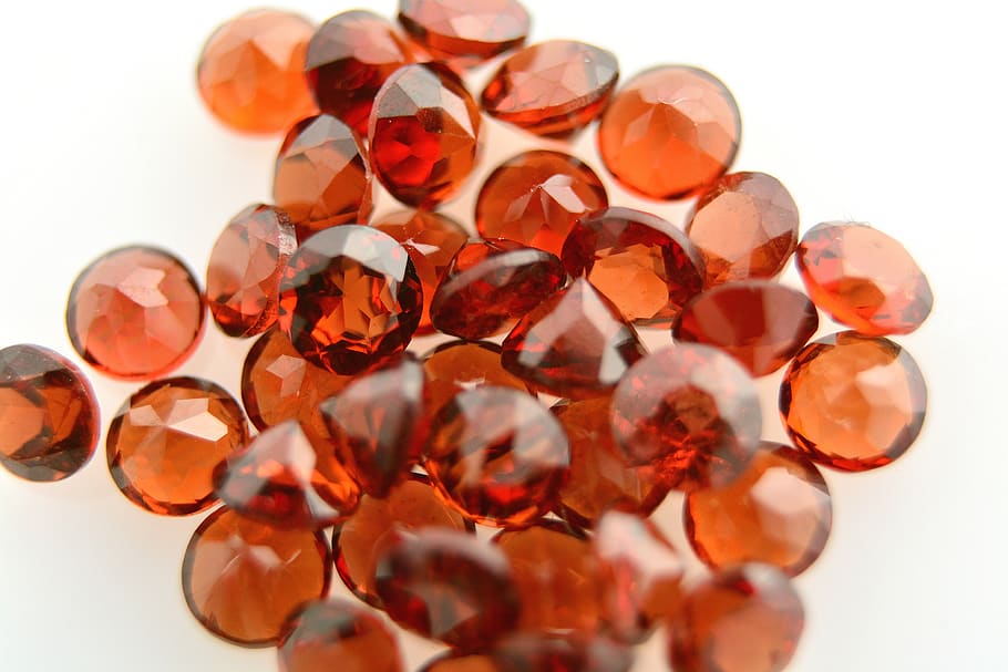 gem, gemstone, garnet, semi, precious, sparkle, brilliant, red HD wallpaper
