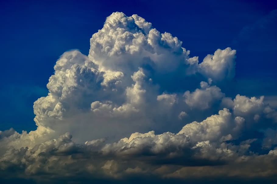 clouds, white, cumulus, nature, cloudscape, weather, sky, environment HD wallpaper