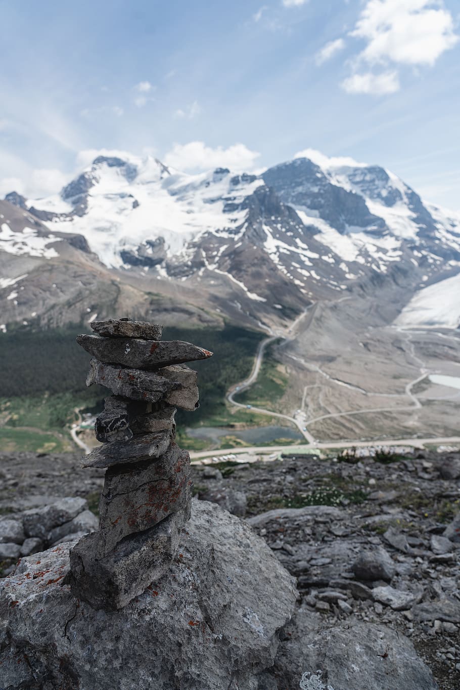 rock balancing during daytime, mountain, scenics - nature, sky HD wallpaper