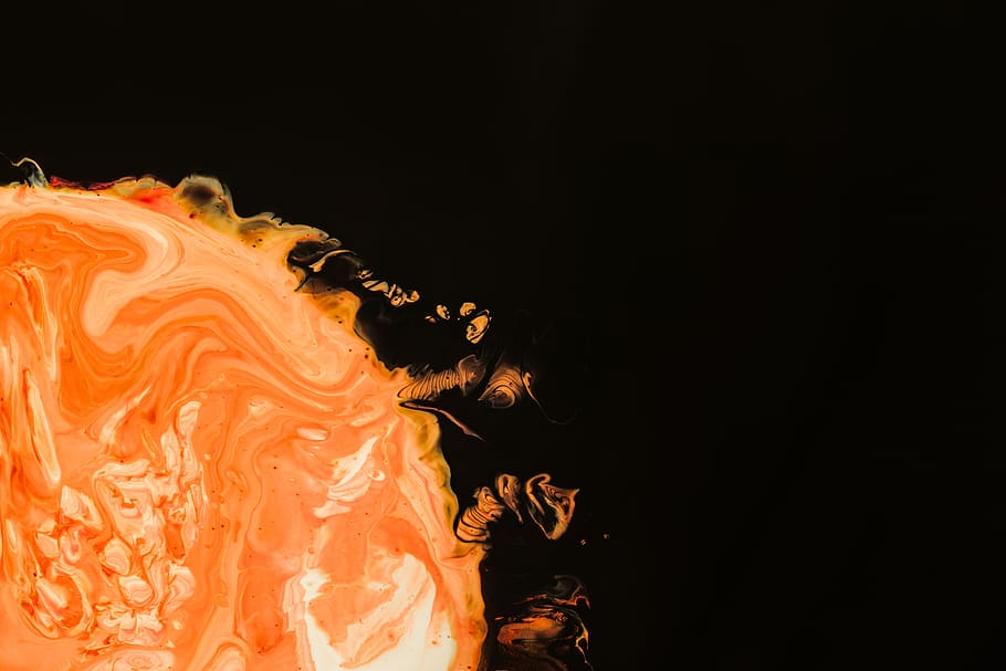 orange sun on black background, studio shot, motion, indoors HD wallpaper