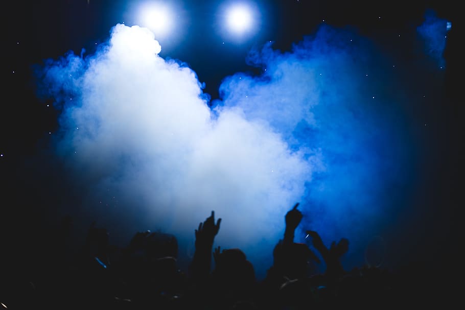 smoke, party, people, dark, night, celebration, concert, bar HD wallpaper