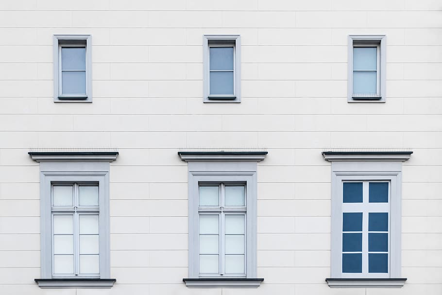 white painted wall, composition, architectural, house, facade HD wallpaper