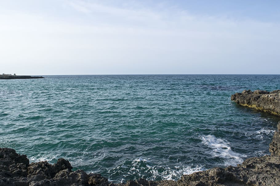 italy, monopoli, sea, water, scenics - nature, sky, beauty in nature HD wallpaper