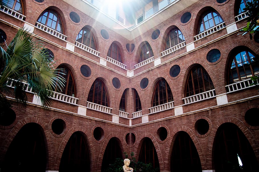 italy, loreto, pattern, symmetry, rhythm, roman, architecture HD wallpaper