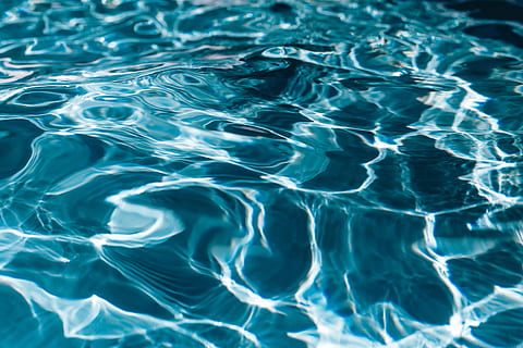 Wavy water surface in a swimming pool, wave, abstract, background HD wallpaper