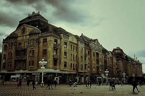 romania, timisoara, building, architecture, sky, clouds, building exterior HD wallpaper