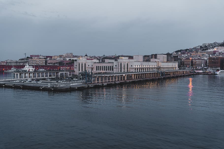 water, waterfront, pier, dock, port, porto di napoli, italy, HD wallpaper