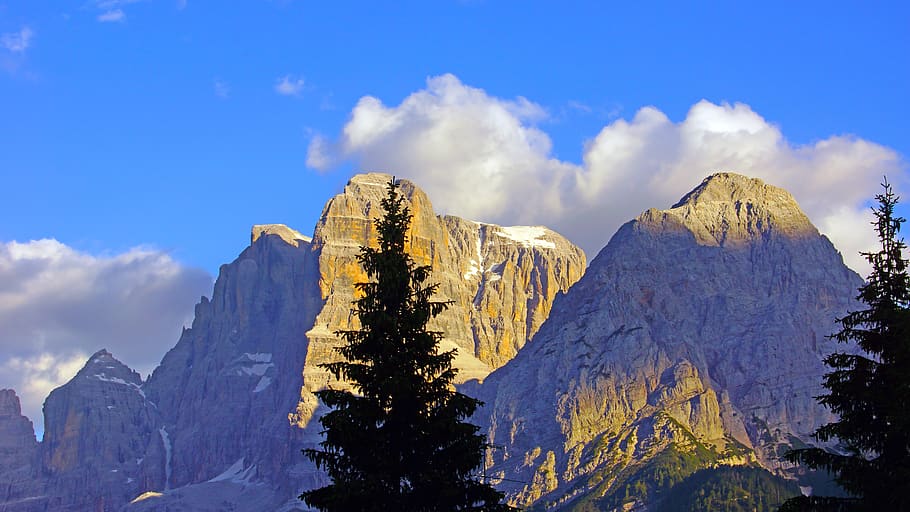 italy, madonna di campiglio, mountain, sky, cloud - sky, scenics - nature, HD wallpaper
