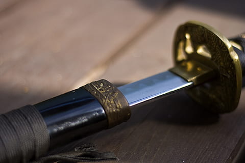 katana, sword, blade, samurai, japan, weapon, japanese, close-up HD wallpaper
