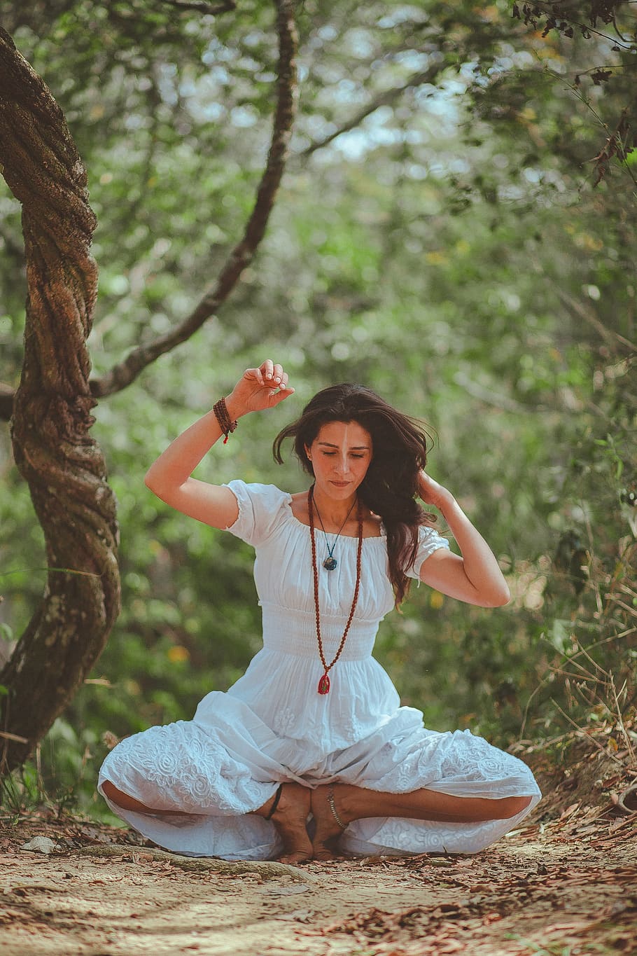 HD wallpaper: Woman Doing Yoga, barefoot, blur, bokeh, depth of field ...