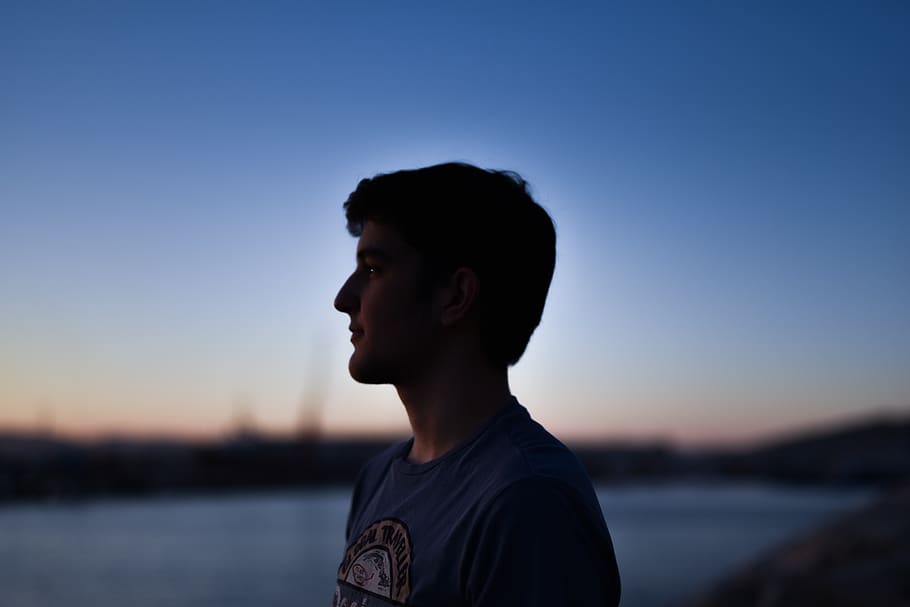 gibraltar, ocean, boy, gradient, headshot, one person, sky HD wallpaper