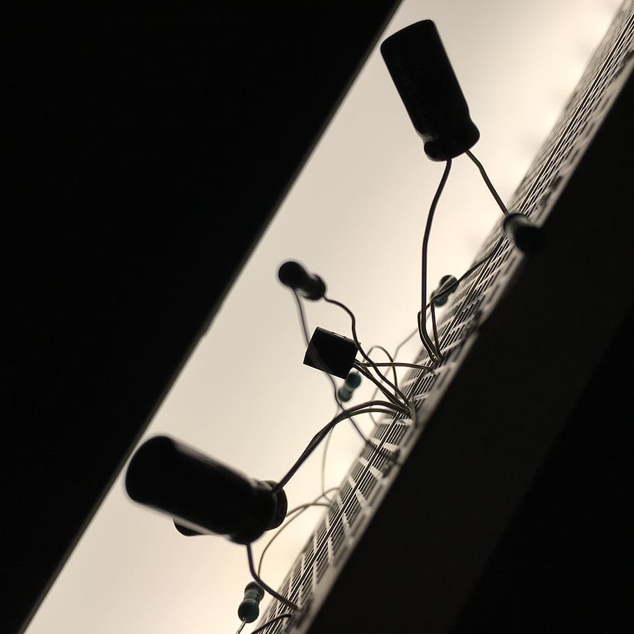 monochrome, triode, circuit, no people, indoors, technology HD wallpaper