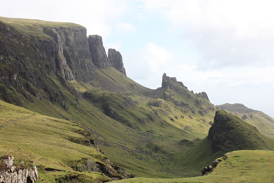 scotland, isle of skye, quiraing, highlands, solitary, landscape