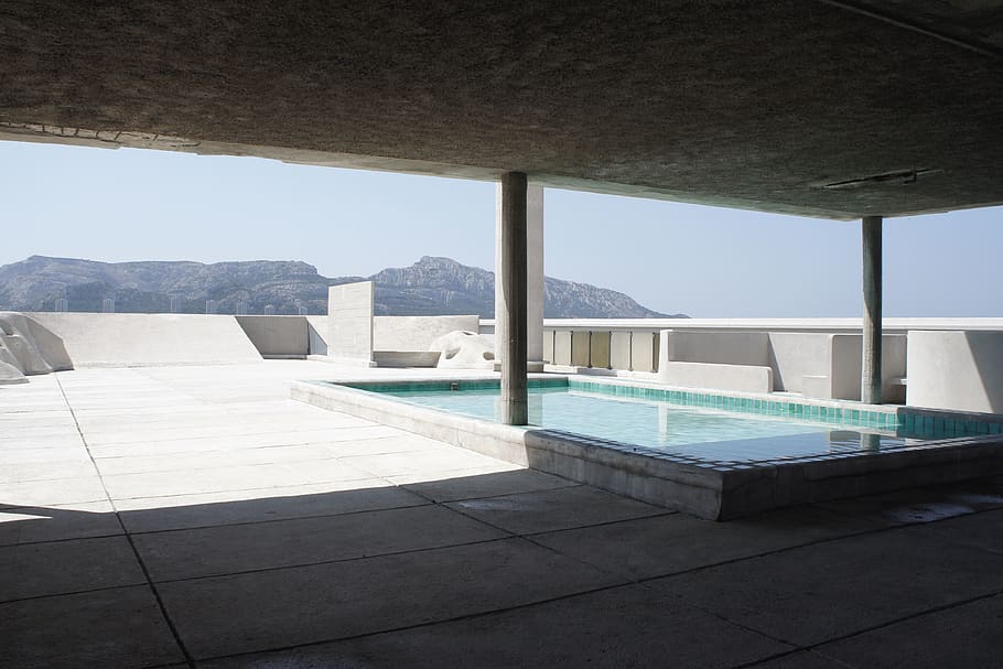marseille, france, le corbusier, unité d'habitation, rooftop, HD wallpaper