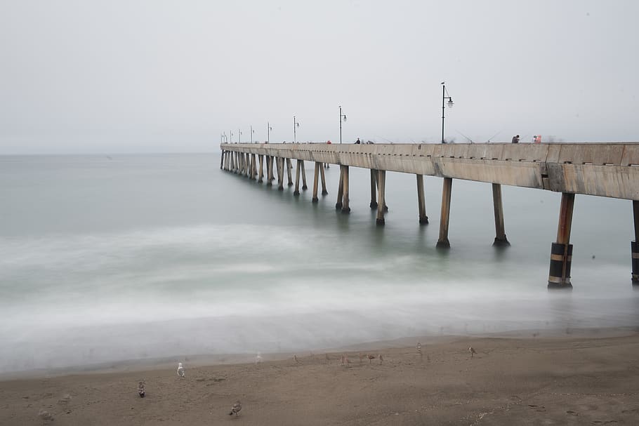 ocean, water, sky, connection, sea, bridge, scenics - nature HD wallpaper