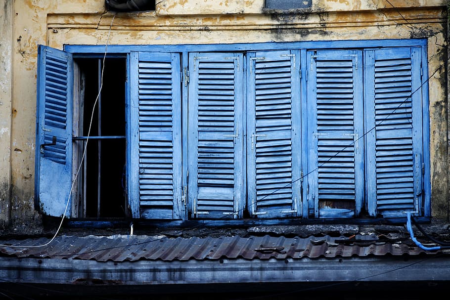 danang, the ancient town, window, old, nice, street, moss, architecture HD wallpaper