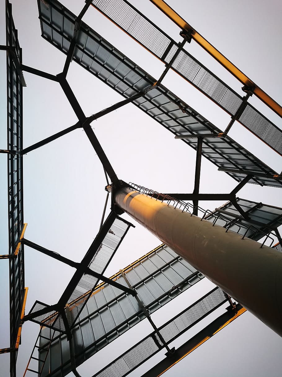 structure, building, metal, iron construction, support, architecture HD wallpaper