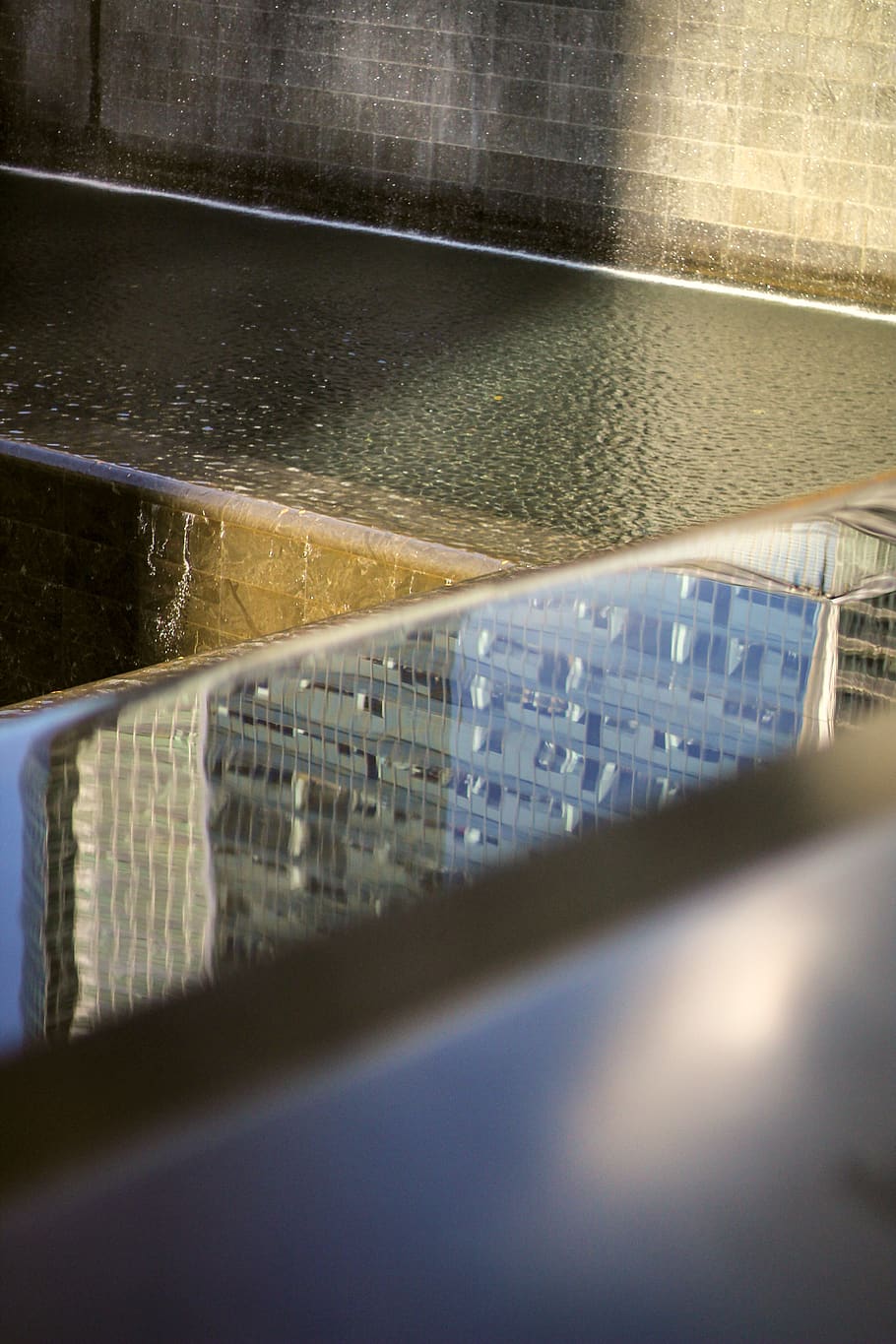 new york, usa, 9/11 memorial, water, outdoors, reflection, slate, HD wallpaper
