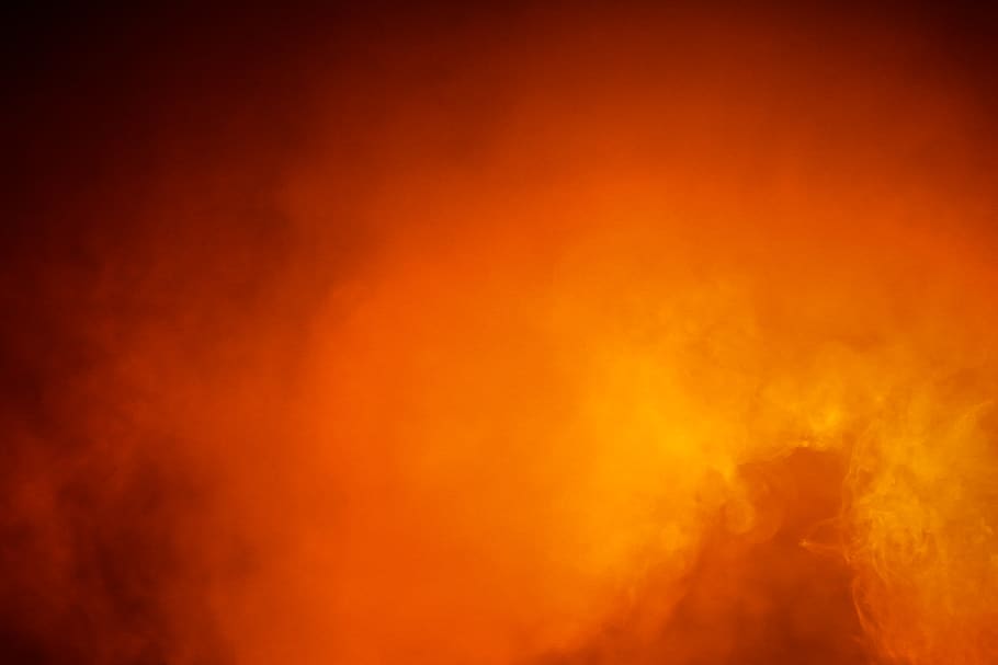 orange color, smoke - physical structure, fire - natural phenomenon, HD wallpaper