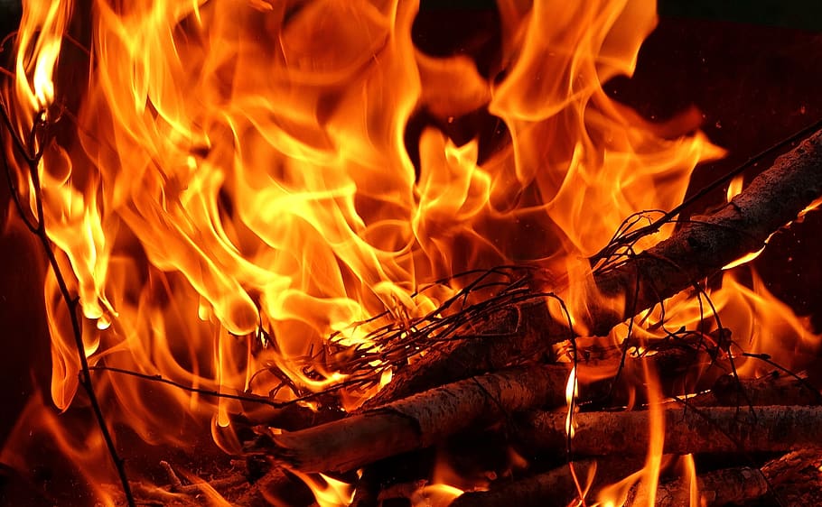 fire, flame, carbon, burn, hot, mood, campfire, fireplace, burning HD wallpaper