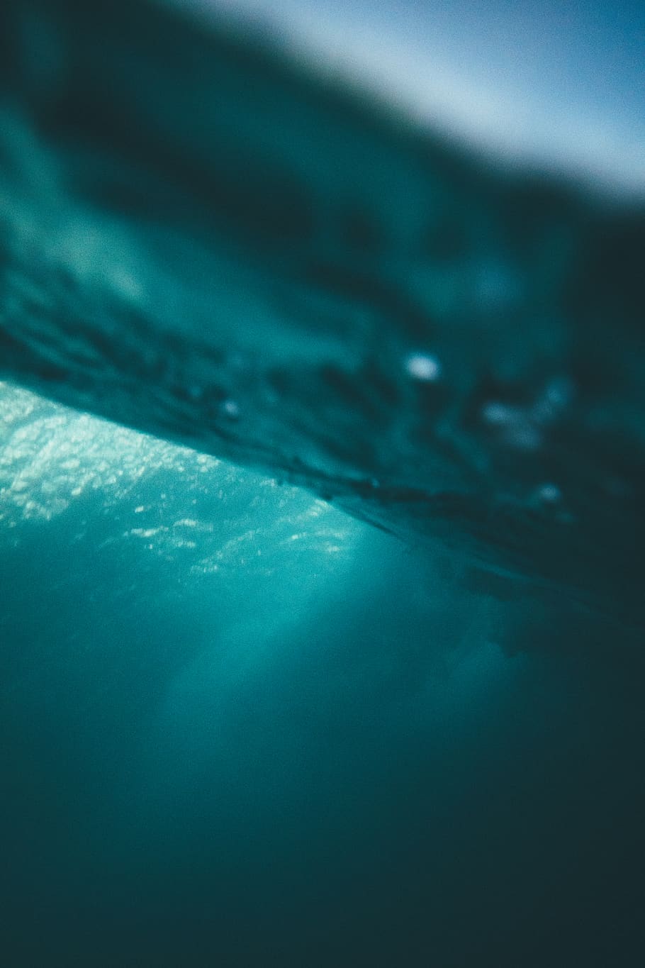 Split Shot Photo of the Ocean, aqua, blue, clear, desktop background